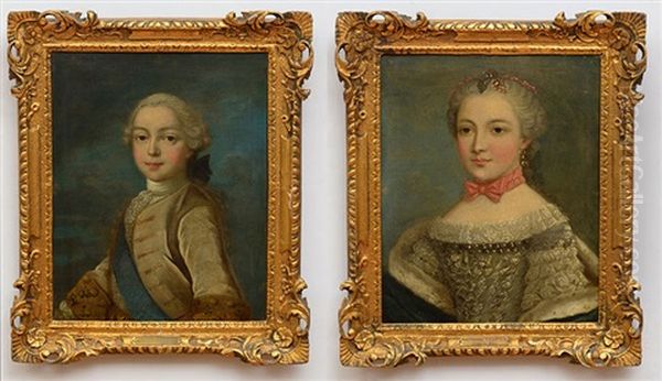Portrait Of A Gentleman; And Portrait Of A Lady (2 Works) - view 1