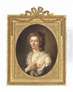 Portrait Of A Lady, Half-length, In A Grey Dress