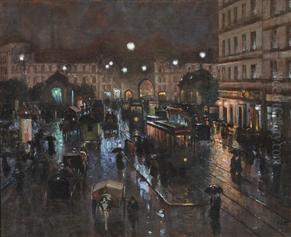 The Stachus In Munich At Night - view 1