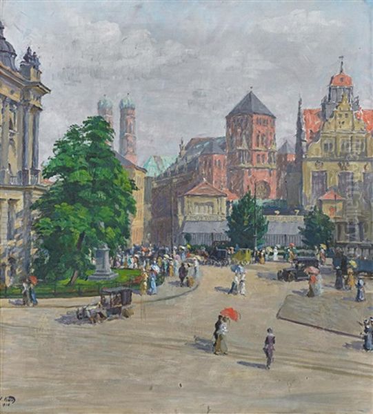 Der Lenbachplatz In Munchen - view 1