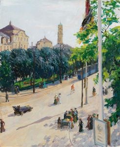 A View Of The Southern Stachus Rondell by Charles Vetter