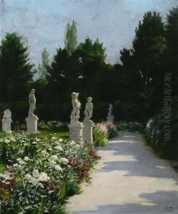 Sommerlicher Schlosspark by Charles Vetter