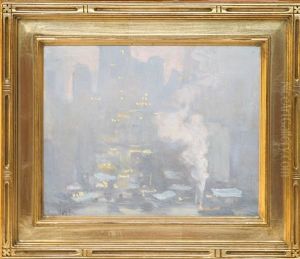 Scene Dans Un Paysage by Charles Vezin