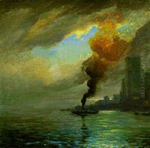 After The Storm, New York Harbor by Charles Vezin
