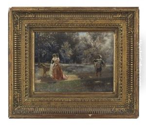 Walk In The Garden by Frederick Vezin