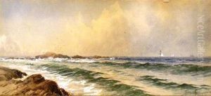 Marine Scene With Sailboats In Distance by Alfred Thompson Bricher
