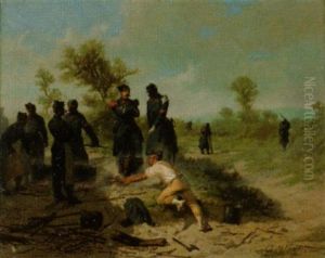 Soldaten Auf Der Rast by Auguste Viande