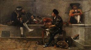 Discussing The Day by Jehan Georges Vibert