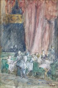Theatre Audience by Eleanor Fortescue Brickdale