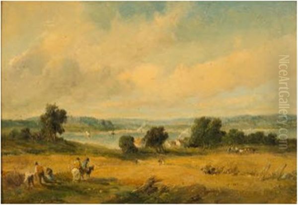 Harvest Time, Banks Of The Menai Straights, Aber - view 1