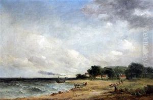 Sandown, Isle Of Wight And Cattle Drovers On A Lane (pair)