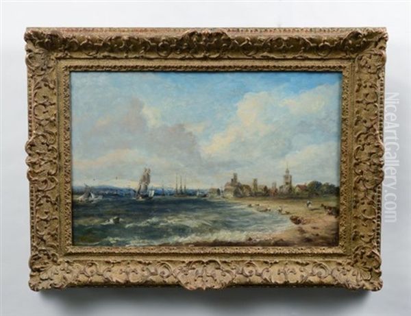 Coastal Scene With Town - view 1
