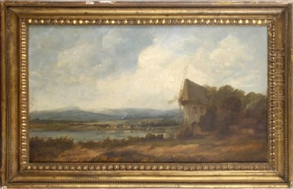 Windmill By A Lake - view 1