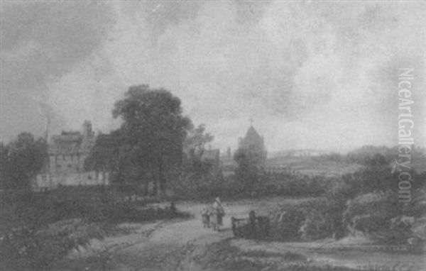 Woman And Child On Route To Town - view 1