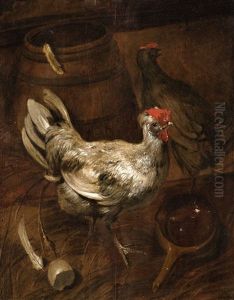 Chickens In A Barn