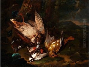 Stilleben Mit Verschiedenen Vogeln by Giacomo (Jacobus) Victors