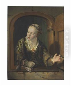A Young Girl At A Window by Jan Victors