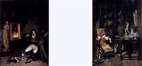 Le Jeune Peintre A Son Chevalet - view 1