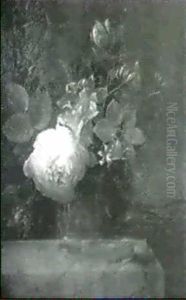 Bouquet De Fleurs Dans Un Vase En Verre Bouquet De Fleurs Dans Un Vase En Verre
