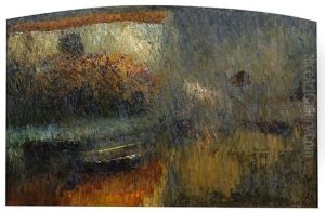 See Mit Boot In Landschaft See Mit Boot In Landschaft