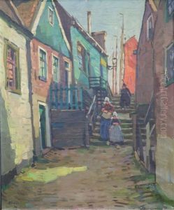 Straatje In Volendam by Bernard, Ben Viegers