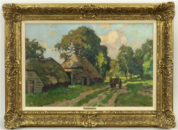 Boerderij Aan Landweg Met Paard En Wagen - view 1