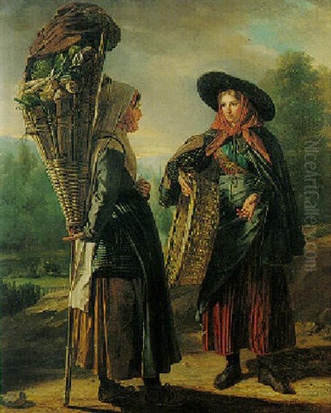 Two Girls In Local Costume - view 1