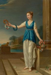 Glycere Ou La Marchande De Fleurs (le Printemps) by Joseph Marie Vien