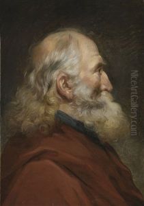 Study Of Head Of A Bearded Man by Joseph Marie Vien