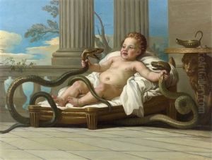 Hercule Au Berceau Etouffant Les Serpents