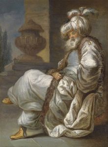 The Painter Clement Dressed As The Prestre De La Loy by Joseph Marie Vien
