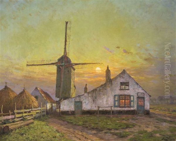Landscape With Mill (mill At Snaaskerke) (ca. 1924) - view 1