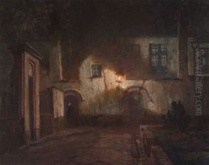 Beguinage A Courtrai Le Soir by Emmanuel Vierin