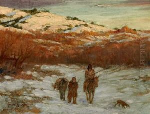 Hunters In The Snow by Carlos Vierra
