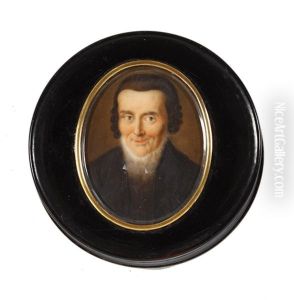 Elias Samuel Warburg, Wearing Brown Coat And Waistcoat, White Chemise, His Natural Wig Worn En Queue Elias Samuel Warburg, Wearing Brown Coat And Waistcoat, White Chemise, His Natural Wig Worn En Queue