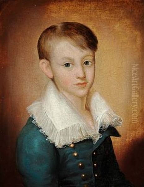 Portrait Of A Boy In A Blue Jacket - view 1