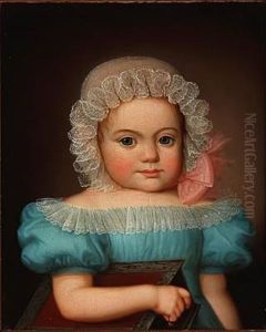 Portrait Of Marie Louise Anthonie Hagen, Two Years Old by Carl (John Charles Frederick) Viertel