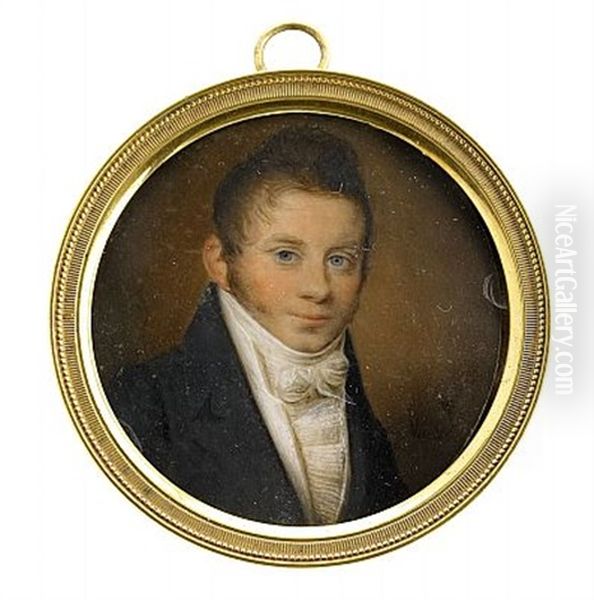 Portratt Av Friherre Alexander Gustaf Adelsward (+ Portratt Av Hans Maka Sofia Maria Af Sandeberg; Pair) - view 1