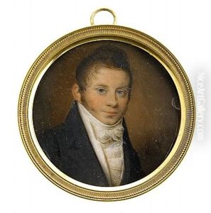 Portratt Av Friherre Alexander Gustaf Adelsward (+ Portratt Av Hans Maka Sofia Maria Af Sandeberg; Pair)