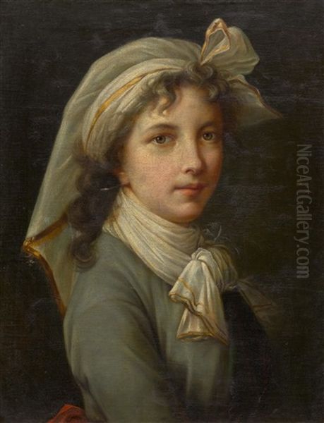 Portrait Of A Girl In A Blue Dress - view 1