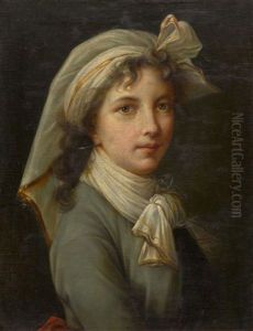 Portrait Of A Girl In A Blue Dress