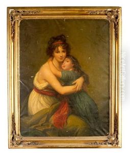 Large Painting Of A Lady With Child