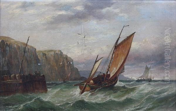 Fishing Boats Off A Quay In Choppywaters - view 1