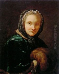 Portrait Of A Woman With A Fur Muff Portrait Of A Woman With A Fur Muff
