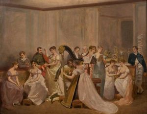 Une Soiree A La Malmaison : L"imperatrice Josephine Et L'empereur Alexandre Autour D'une Harpe