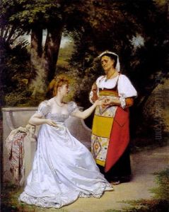 L'imperatrice Josephine Et La Cartomancienne by Jean Louis Victor Viger du Vigneau