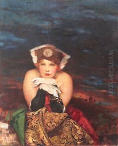 The Beautiful Russian Girl by Bertalan (Bartholomaus) Vigh