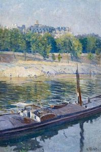 An Der Seine In Paris by Henri Vignet