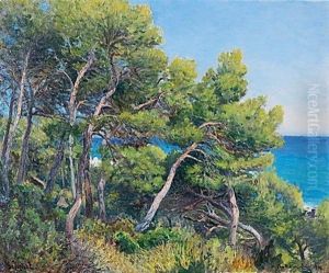 Les Pins Au Cap Martin by Henri Vignet