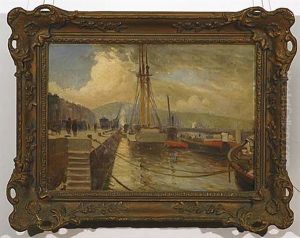 Harbor Scene by Henri Vignet